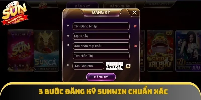 3 bước đăng ký Sunwin chuẩn xác